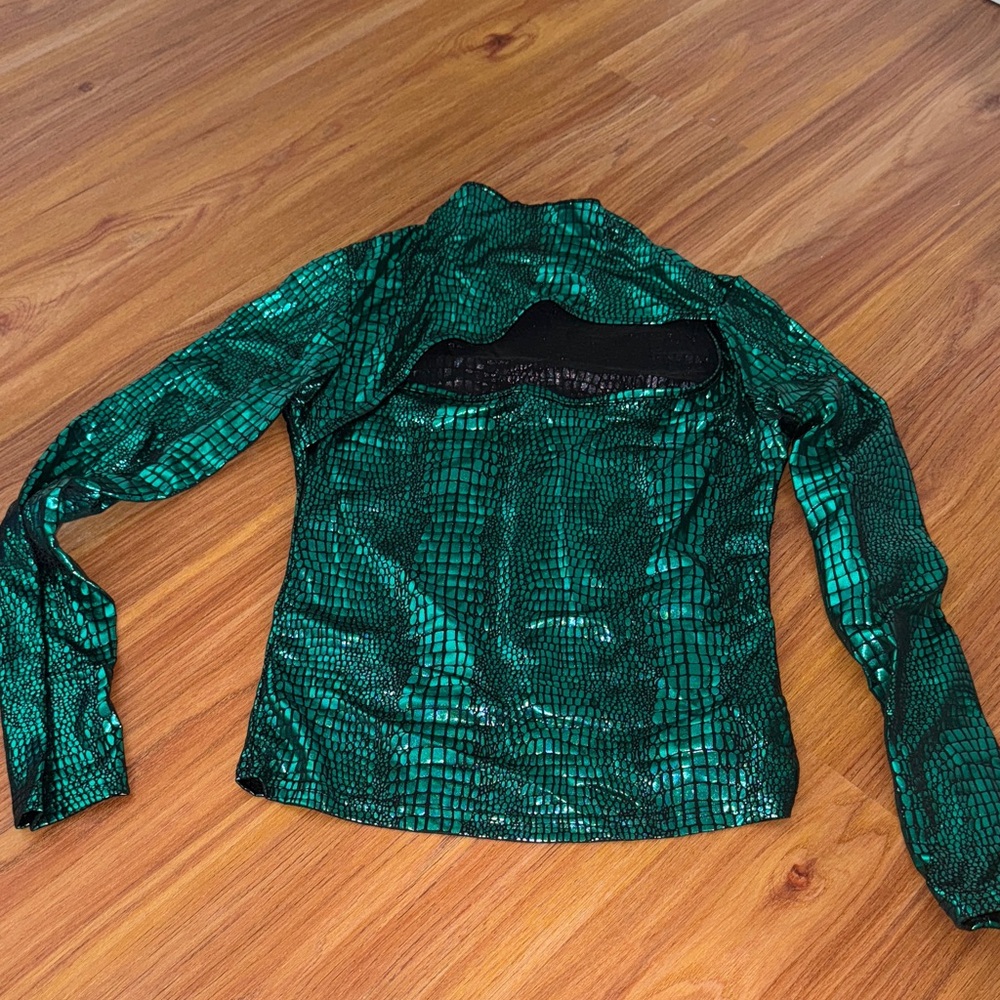 Green Long Sleeve Top
